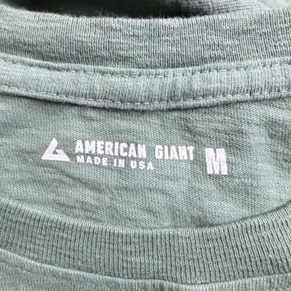 NWOT American GiantMen's Premium Slub Crew Tee T-Shirt Dark Forest Green Size M - Picture 6 of 7